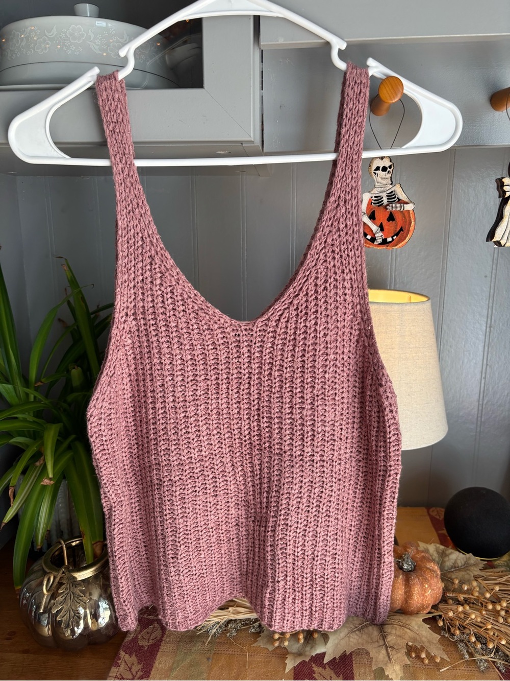 moon & madison Mauve Knit Tank Top